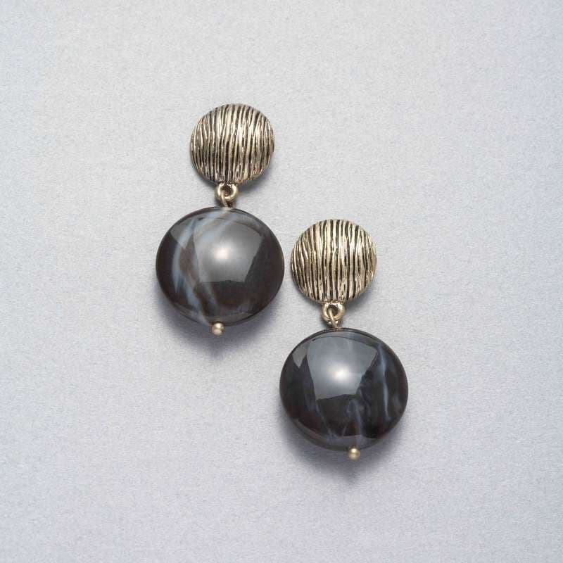 Worn Gold Dangle Earring